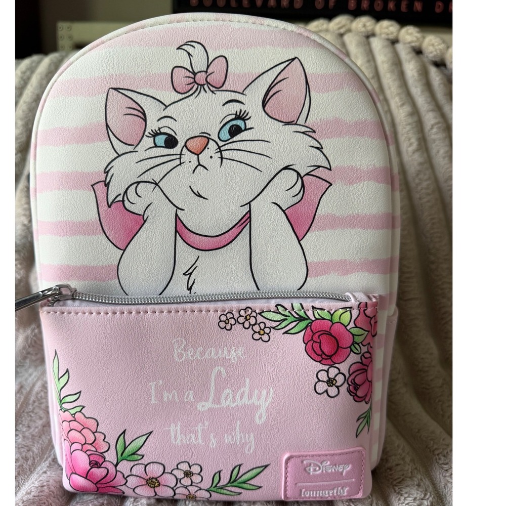 Loungefly Disney Aristocats Marie Pink Striped Mini Backpack Because Im A Lady